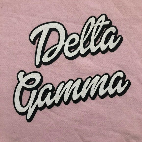 Delta Gamma Sorority Lt Pink Sleeveless Sweatshirt - Picture 2 of 3